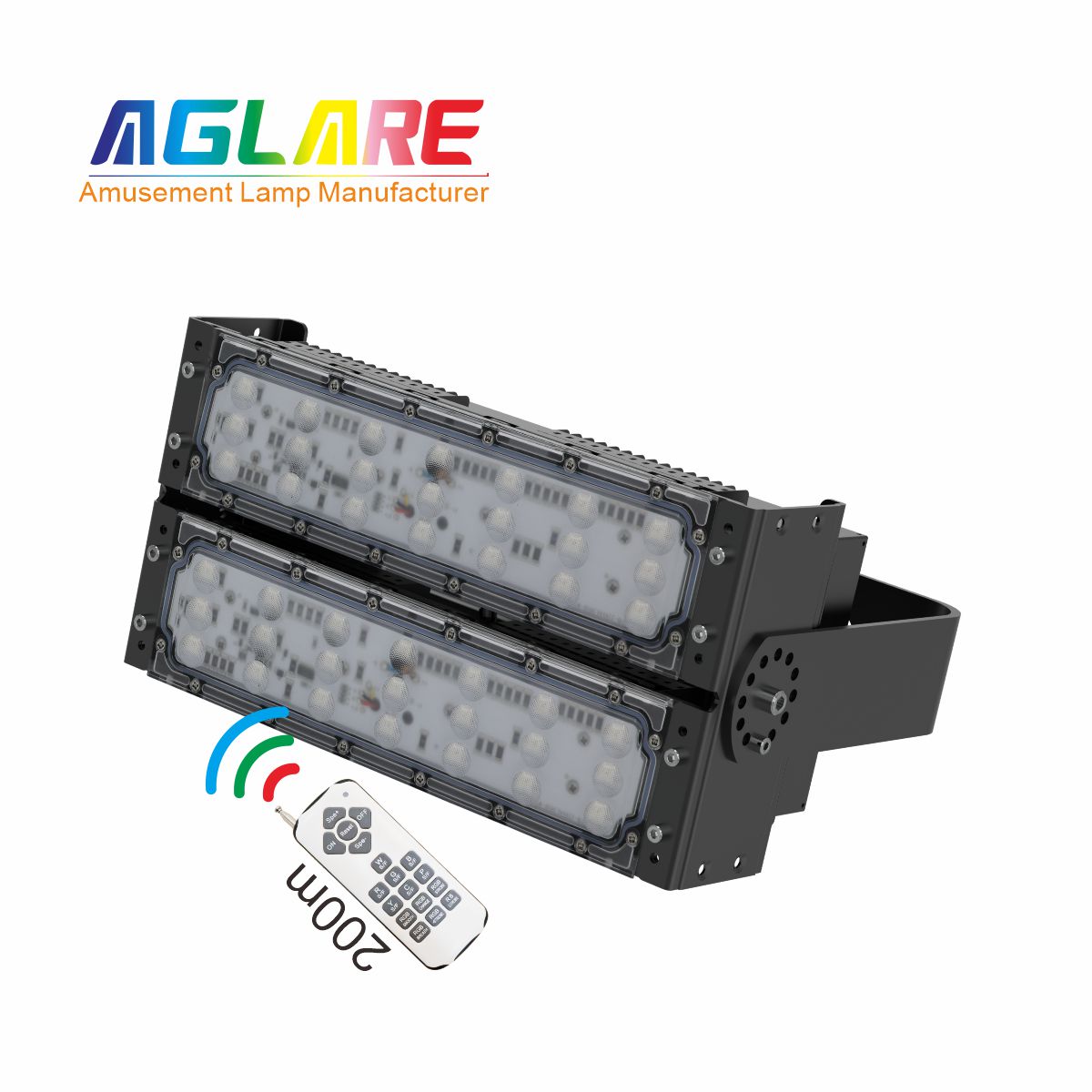 100W LED彩色泛光灯 RGB投光灯带？仄
